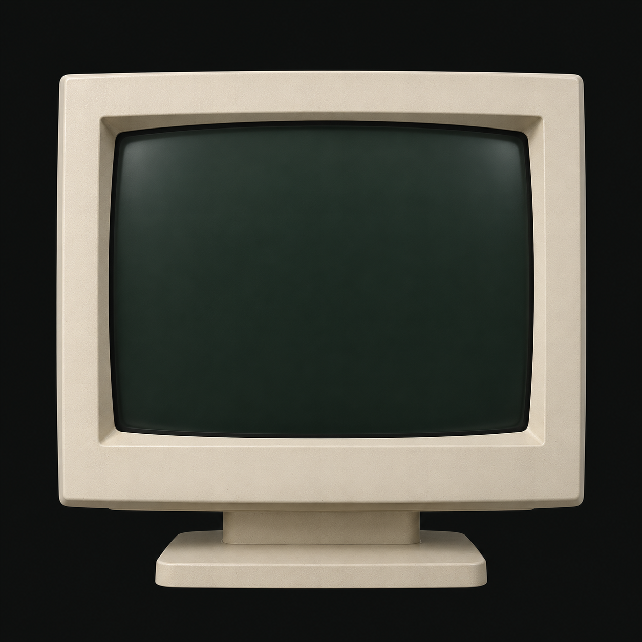 A beige 1990s CRT computer monitor